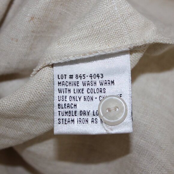 Units Womens 100% Linen Maxi Shirtdress Sleeveless Button Front Size Med NWOT - Picture 7 of 10